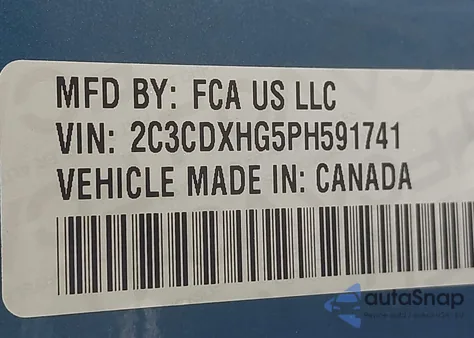 2023 Dodge Charger Gt из США, поврежденный, VIN 2C3CDXHG5PH591741